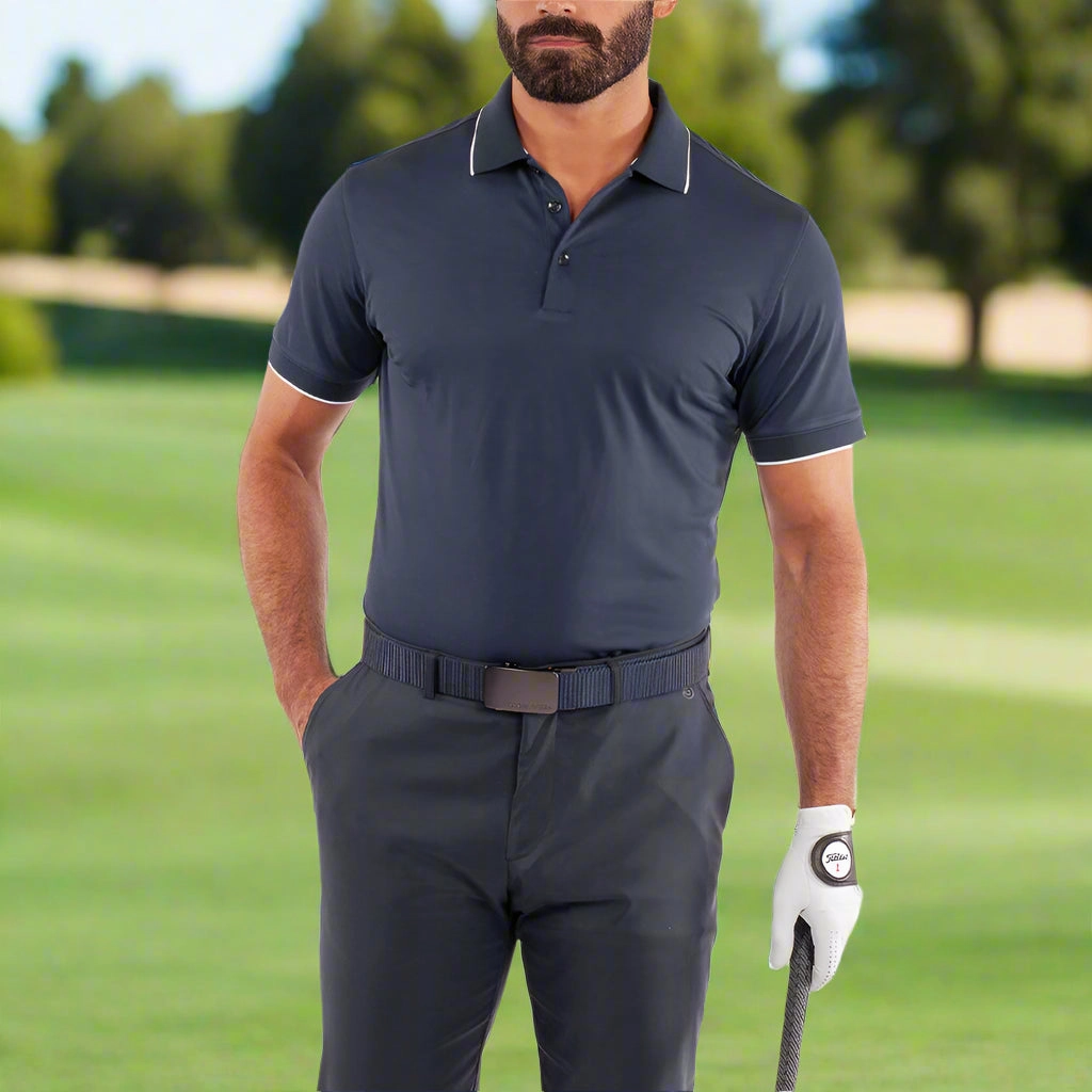 Galvin Green Marty Polo Shirt - Navy Travel Style Unisex versatility