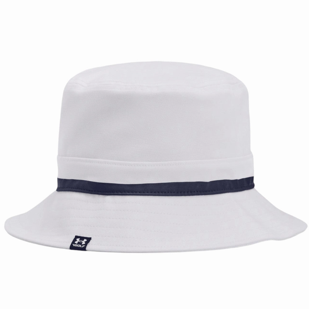 Under Armour Driver Golf Bucket Hat - White/Midnight Navy Pop Detail