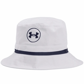 Under Armour Driver Golf Bucket Hat - White/Midnight Navy Comfy Fashion Urban Layers