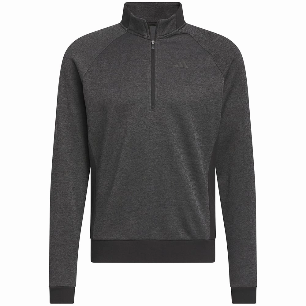 Layer Essential adidas DWR 1/4 Zip Pullover - Black/Grey Six