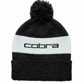 Cobra Pom Beanie - Puma Black/White Glow custom design Clean Silhouette