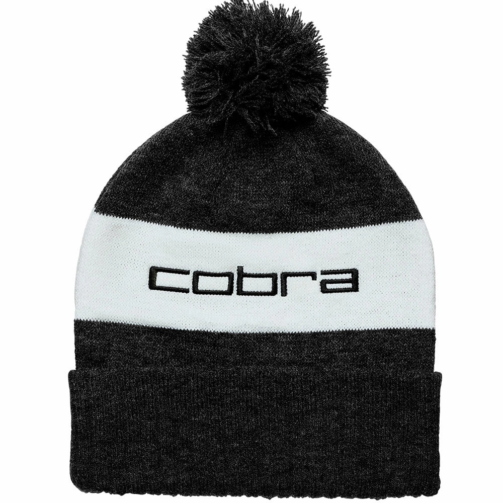 Cobra Pom Beanie - Puma Black/White Glow custom design Clean Silhouette