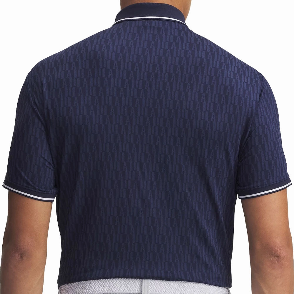 Cool and Chic Under Armour Playoff Sport Jacquard Polo Shirt - Midnight Navy/White
