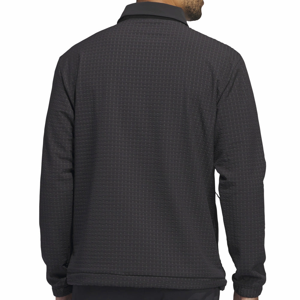 Monochrome Look hot weather wear adidas Ultimate365 Tour WIND.RDY 1/4 Zip Pullover - Black