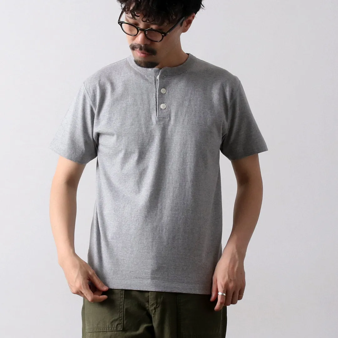 NonIrritatingTags Travel Essential BARNS / COZUN Knitting Henry Neck Short Sleeve T-shirt