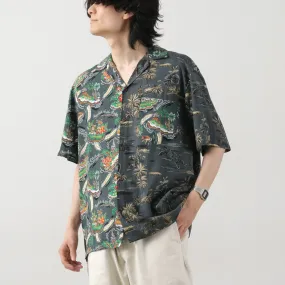 Organic Cotton TWO PALMS / Hawaiian Shirt Crazy Golden Vintage x Friendly Isle