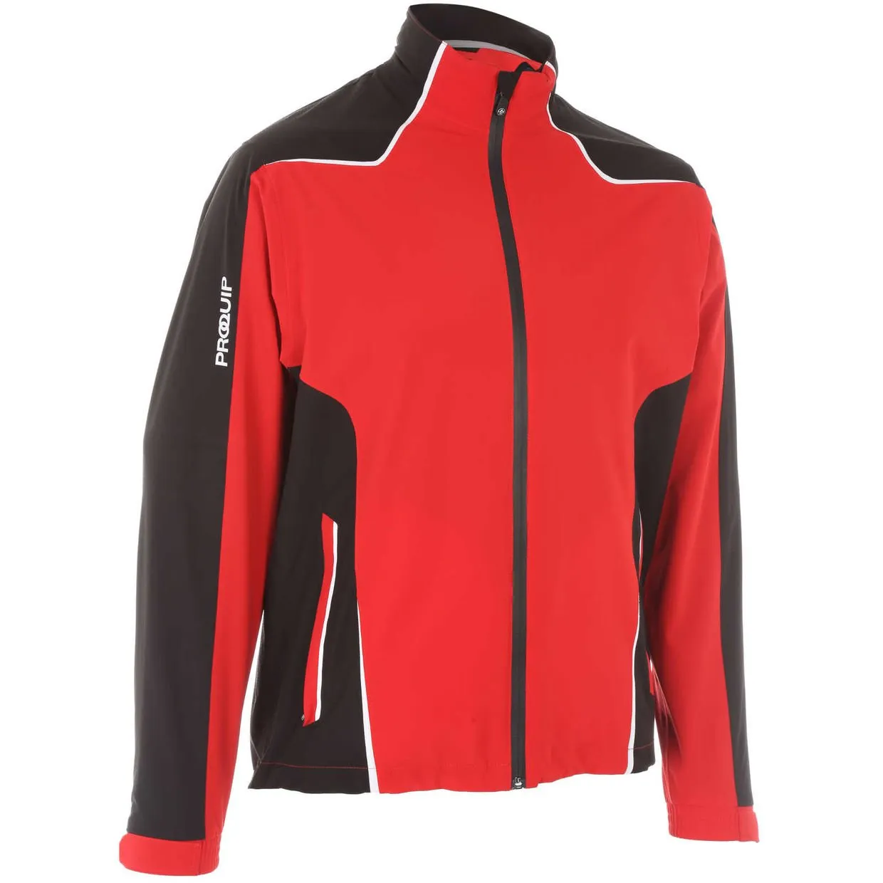 Cozy Hood Detail Hypoallergenic Padding ProQuip TourFlex 360 PX3 Waterproof Golf Jacket - Red/Black