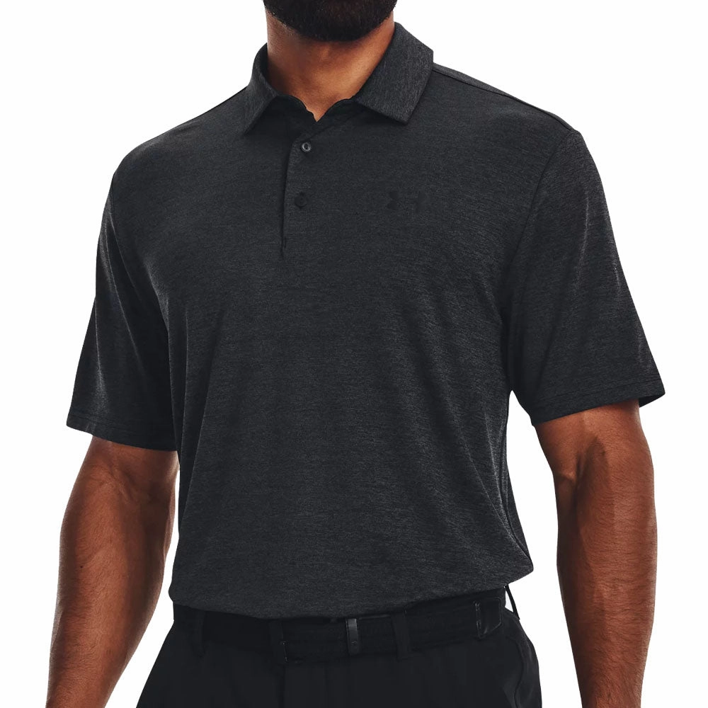 Under Armour Playoff 3.0 Polo Shirt - Black/Jet Gray/Black Abrasion Resistant Fabric