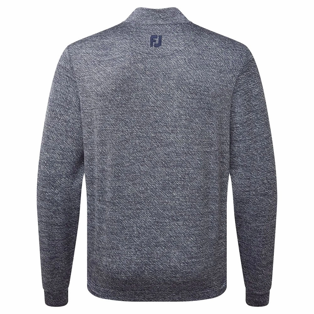 Cozy Coverage FootJoy Jacquard Texture Chill-Out Pullover - Navy