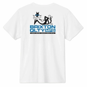 Brixton Cool Cat T-Shirt - White Flexible Weave