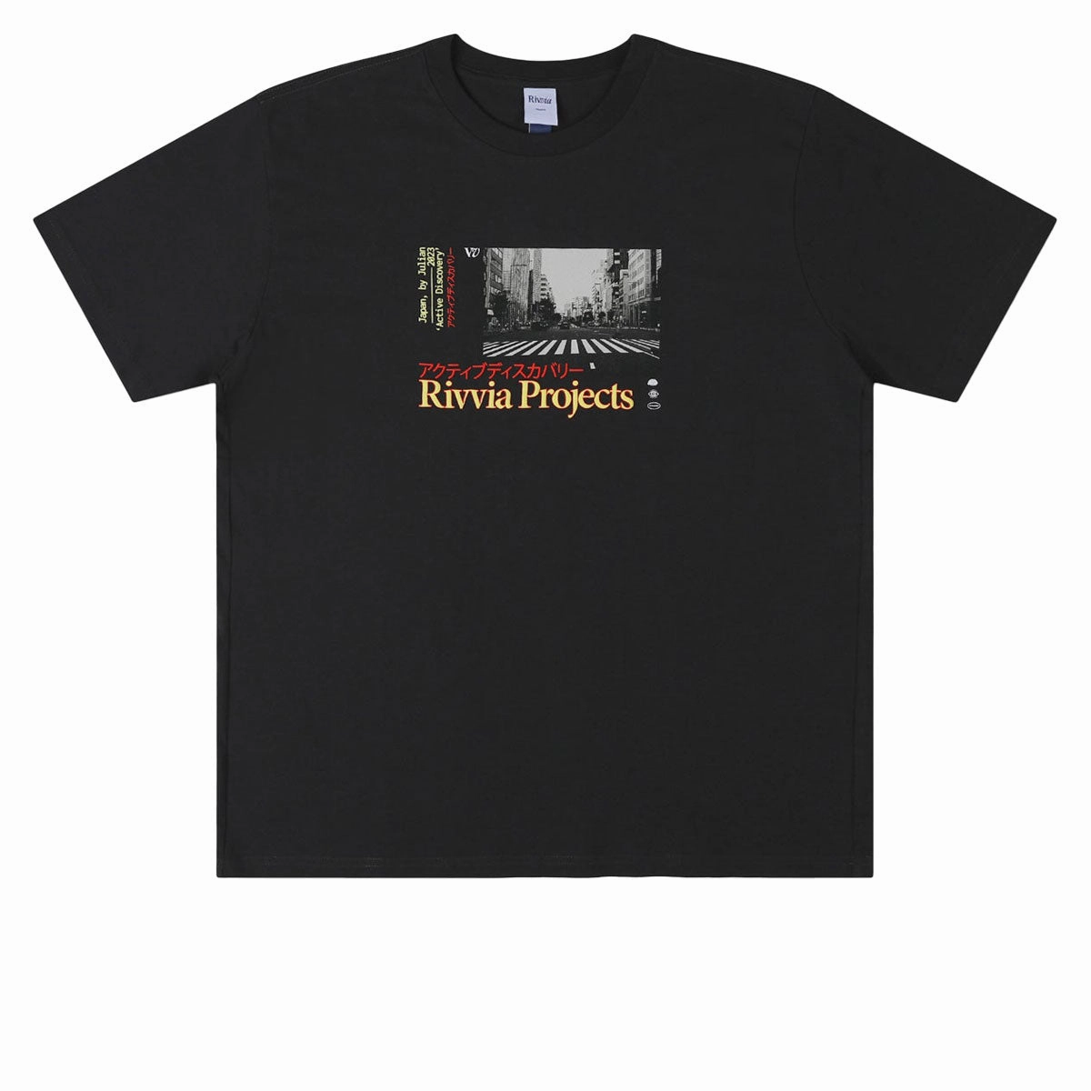 Rivvia Global Tour T-Shirt - Pigment Black Minimalist Style Stretchable