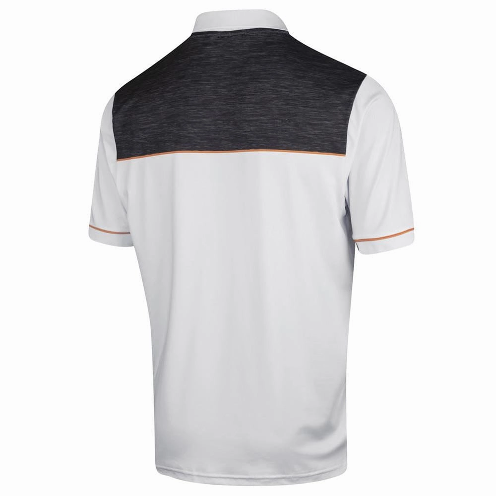 Casual Comfort Top Modern Wear Island Green Chest Panel Polo Shirt - White