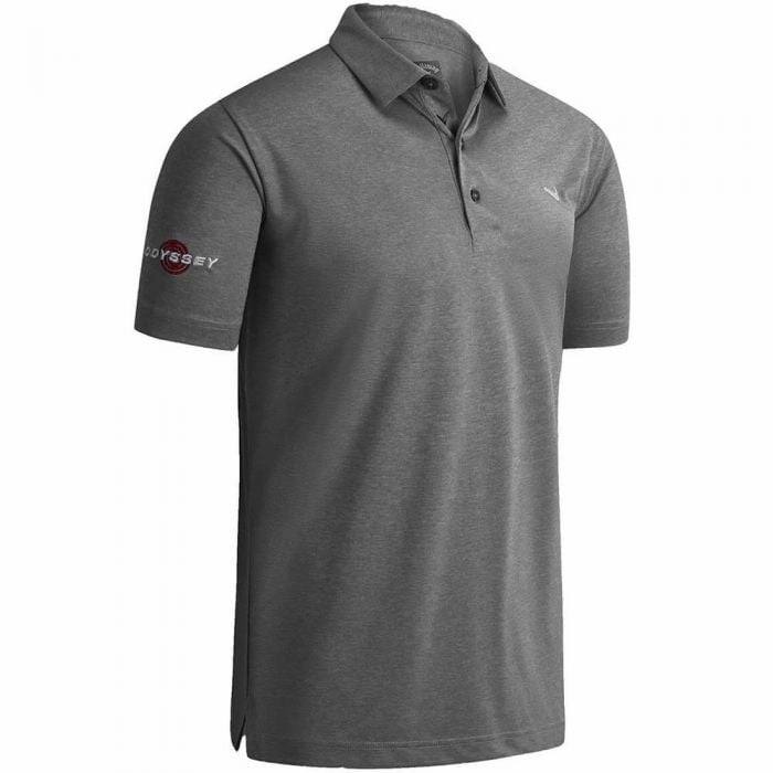 Callaway Odyssey Birdseye Polo Shirt - Medium Grey Heather Fit for All Seasons Comfy Layering