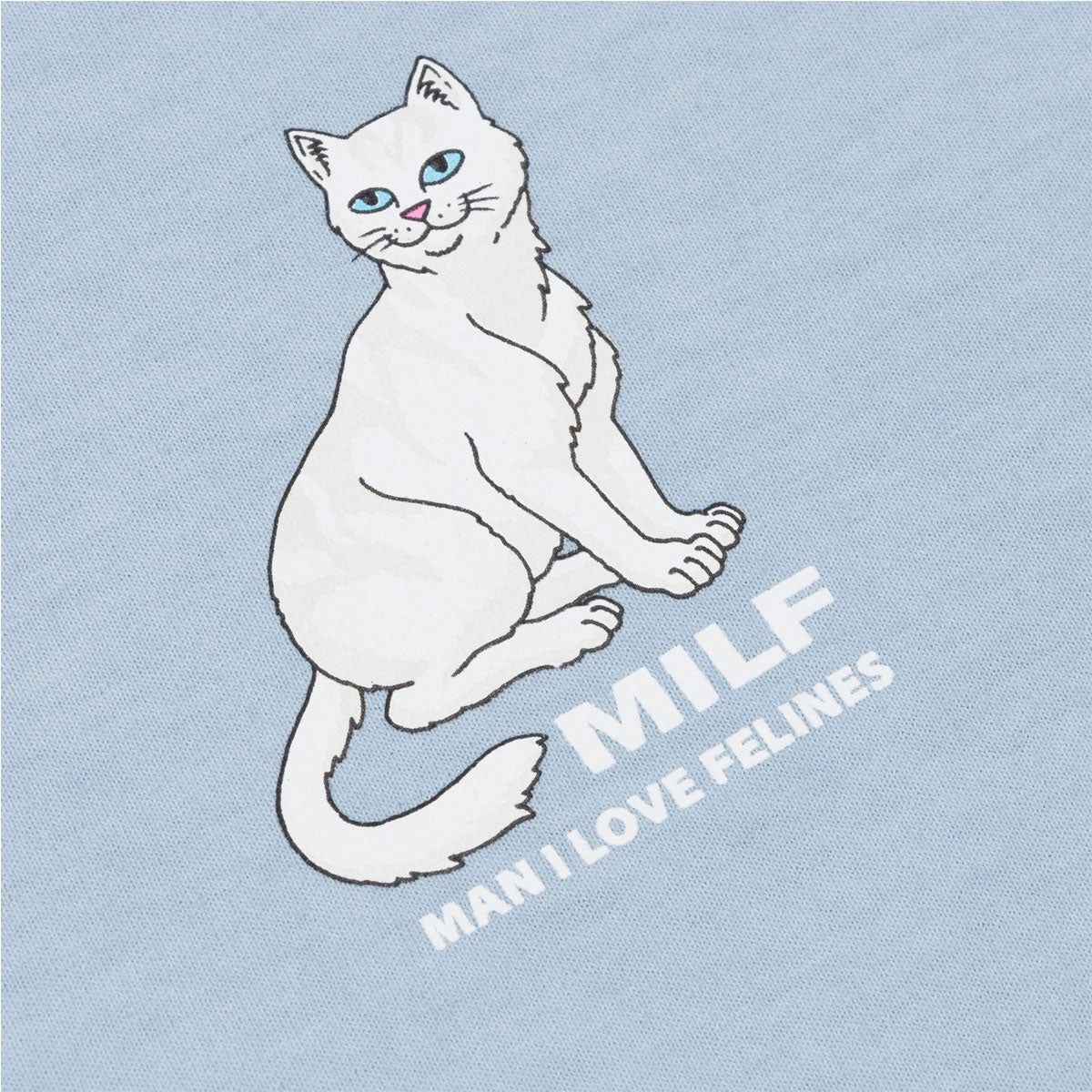 RIPNDIP Man I Love Felines T-Shirt - Powder Blue FunctionalPockets