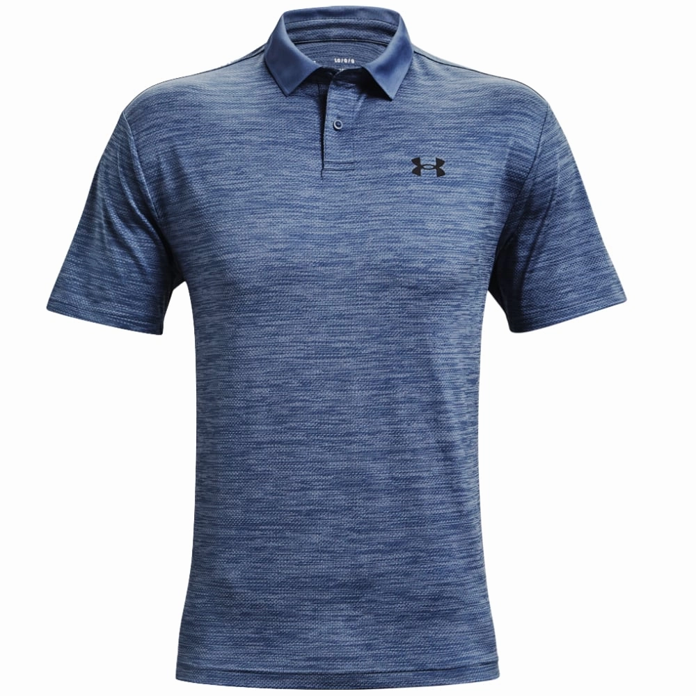 High-Quality Fabric Under Armour Performance 2.0 Golf Polo Shirt - Mineral Blue/Black