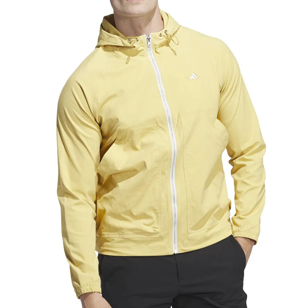 Layered Insulation Tapered Hem adidas Go-To Utility DWR Full Zip Jacket - Oat