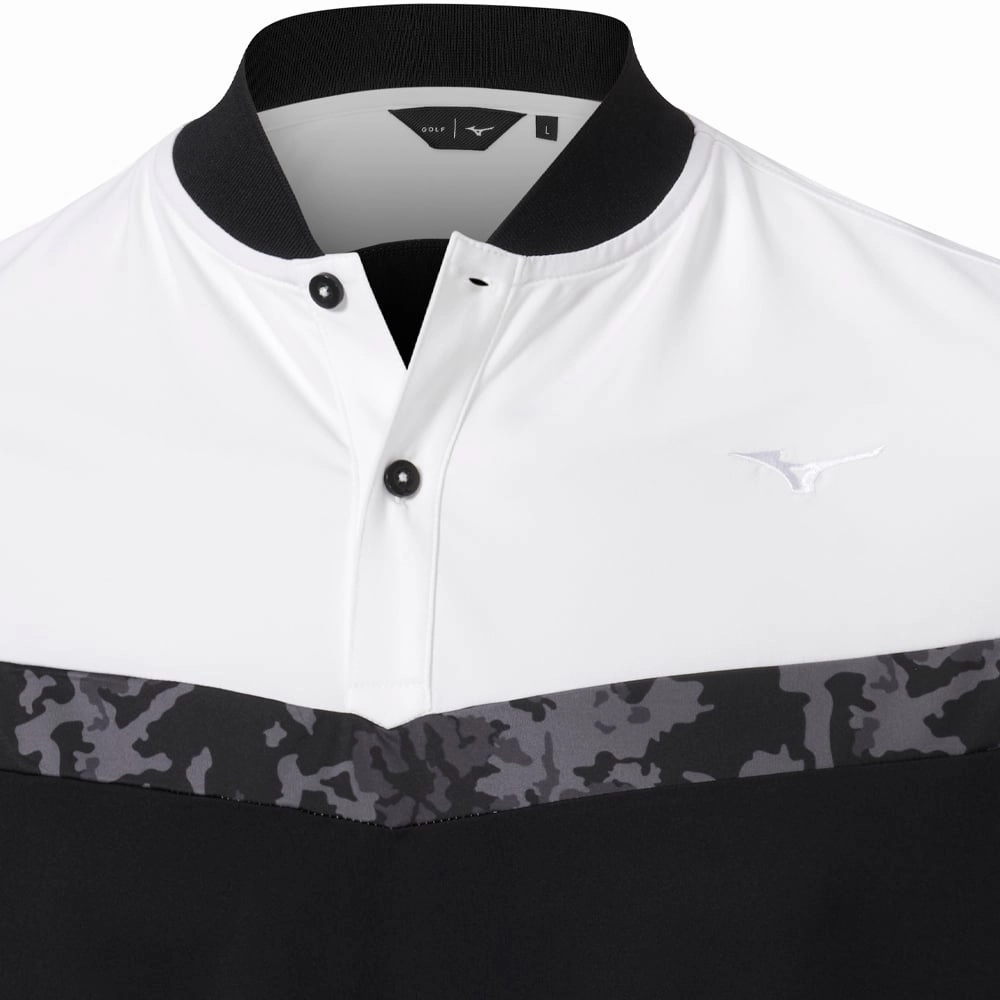 Wool combination Versatile Wearable Mizuno Floral GC Polo Shirt - Black