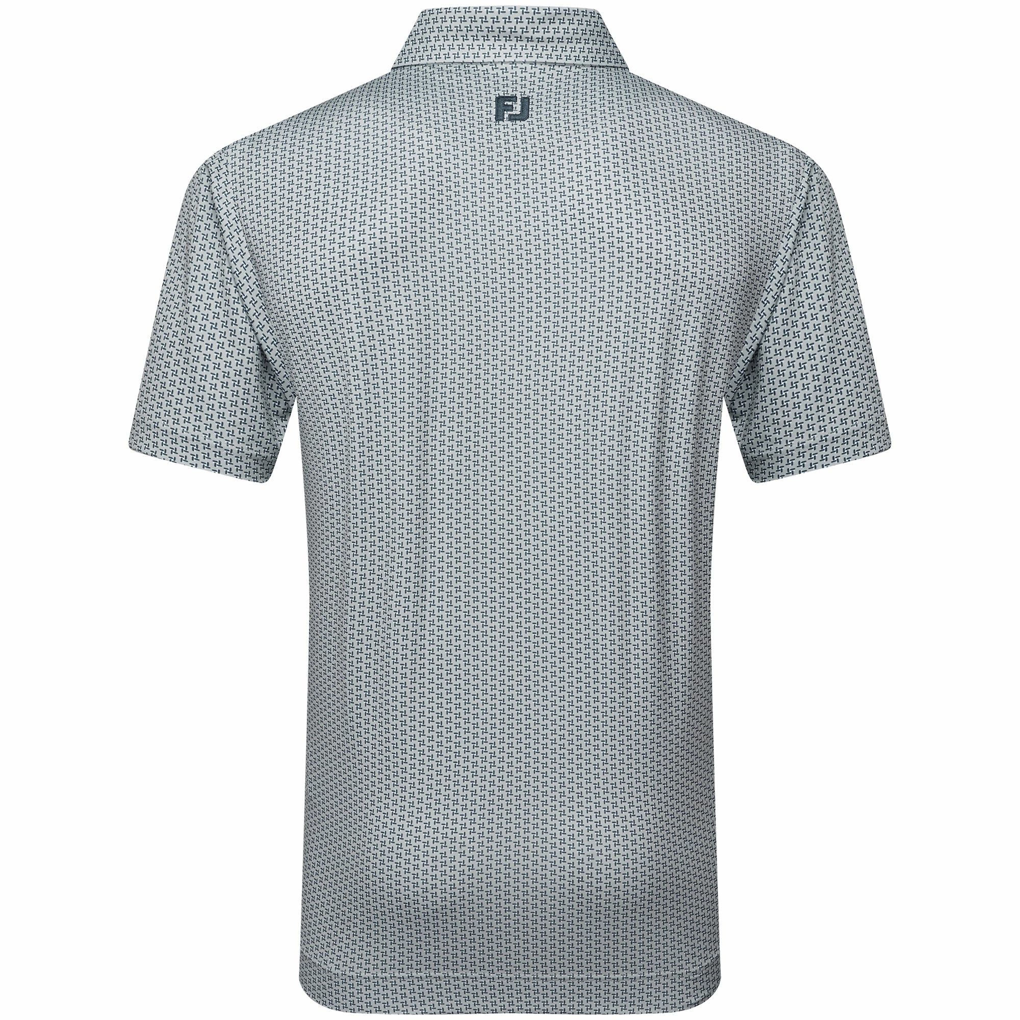 Comfy Wardrobe Retro FootJoy Houndstooth Geo Lisle Polo Shirt - Grey