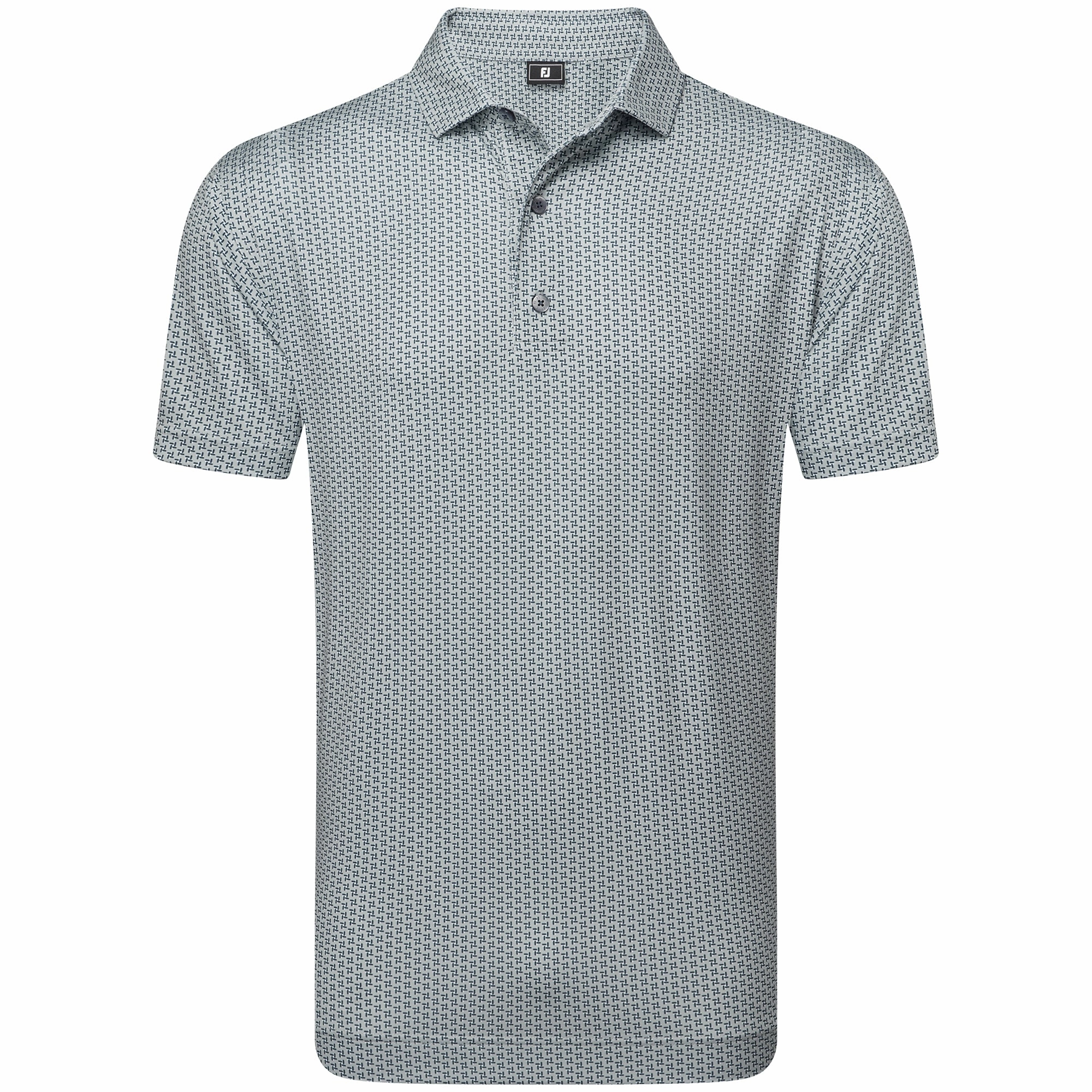 Easy to Style FootJoy Houndstooth Geo Lisle Polo Shirt - Grey