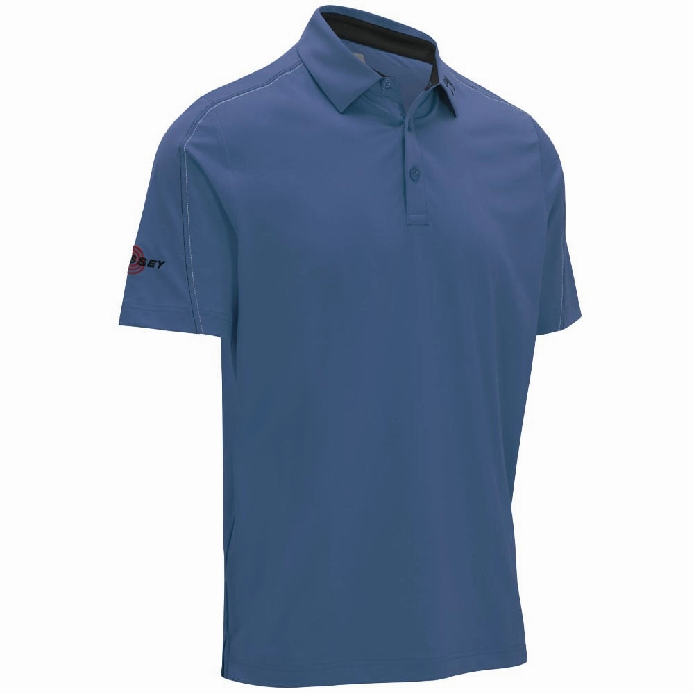 Formal Elegance Callaway Contrast Stitch Colour Block Polo Shirt - Blue Horizon