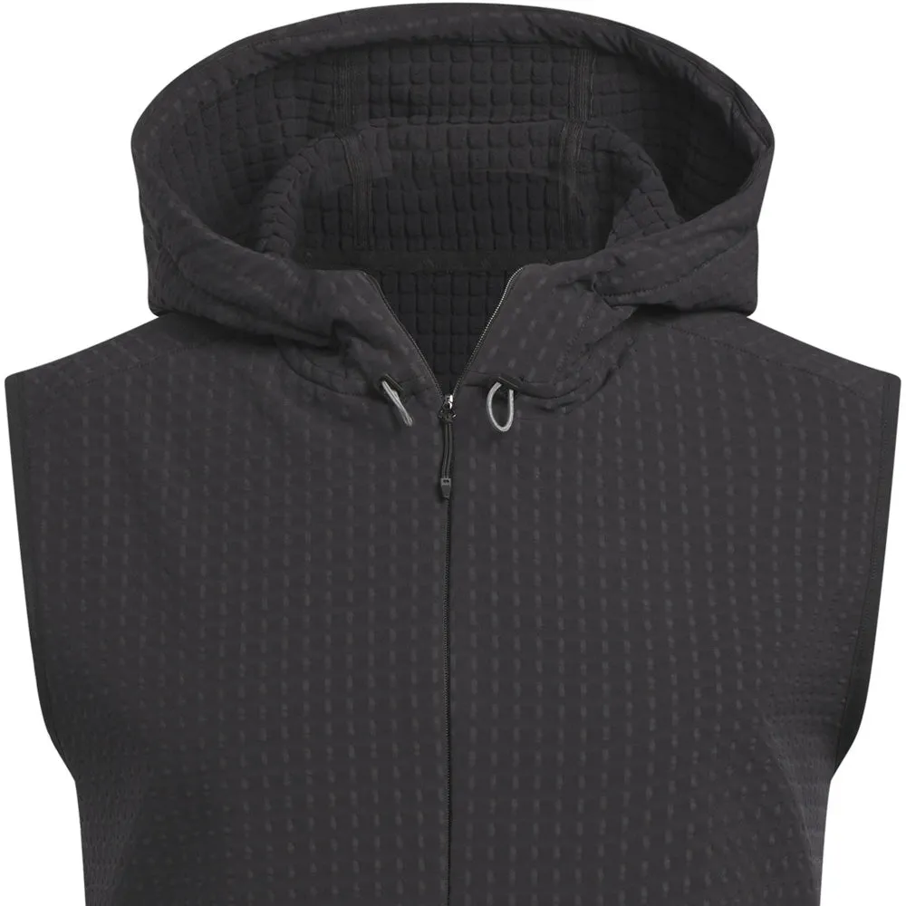 machine - washable clothing Reinforced Hemline adidas Ultimate365 Tour WIND.RDY 1/2 Zip Vest - Black