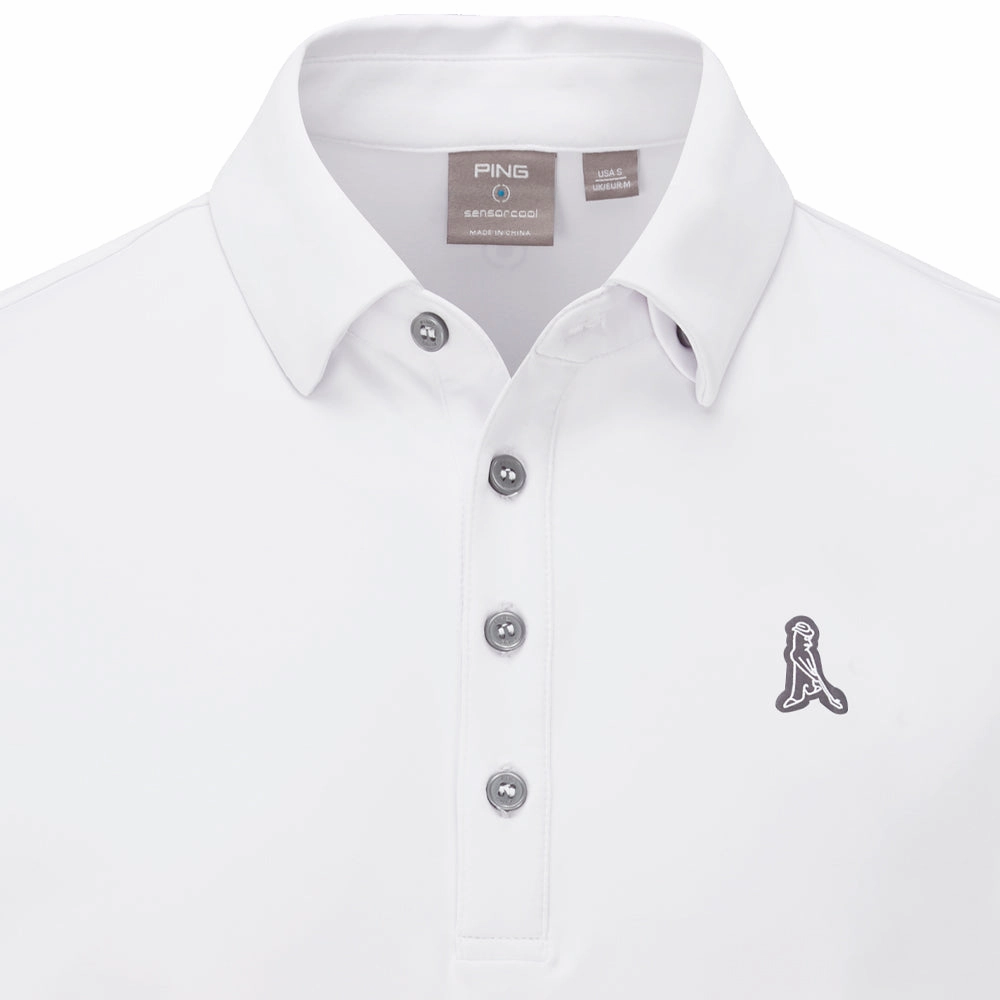 Ping SensorCool Mr Ping Polo Shirt - White Vibrant Colors Stretchable Knit