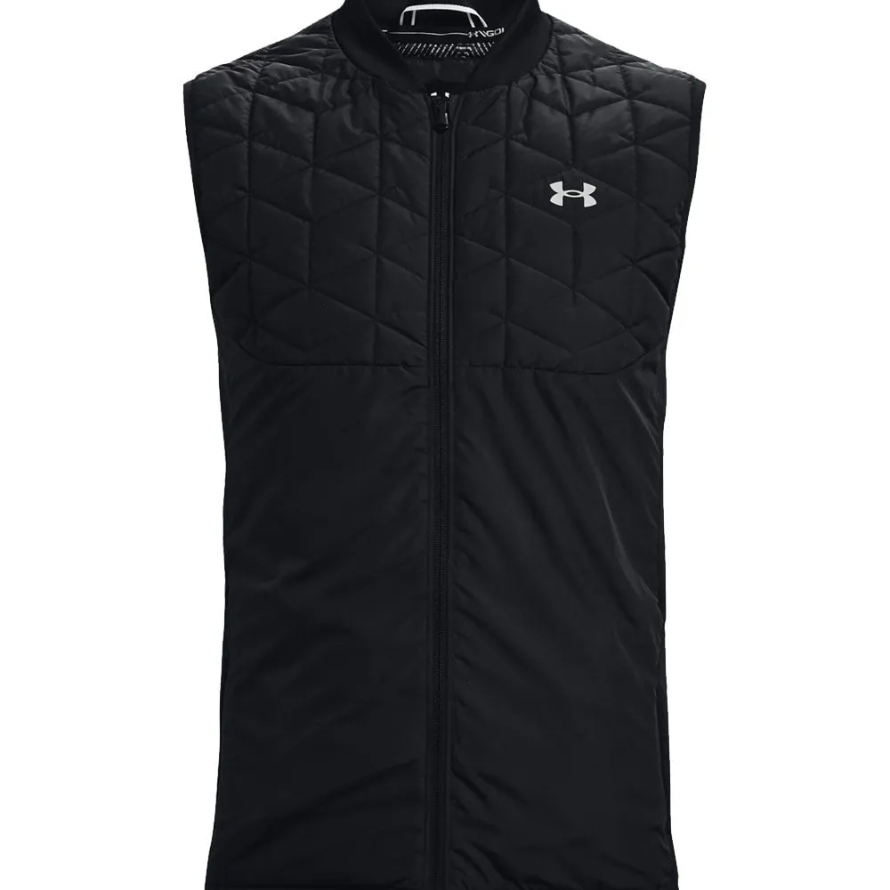 pair Under Armour ColdGear Reactor Golf Vest - Black/Reflective