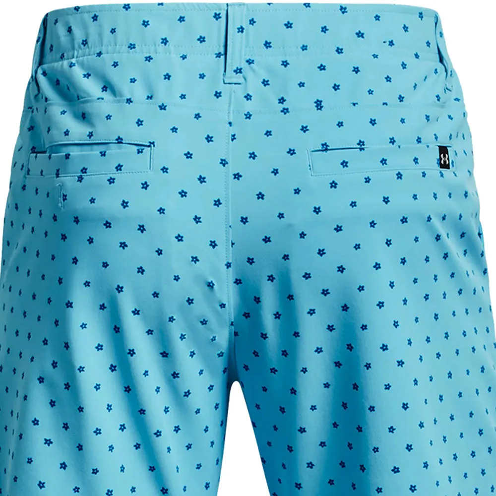 Port Pocket Design Under Armour Drive Printed Shorts - Fresco Blue/Cruise Blue
