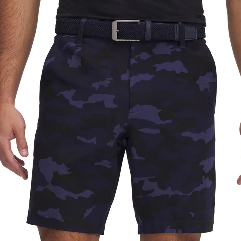 Comfort Fit fitness industry Under Armour Drive Printed Tapered Shorts - Midnight Navy/Halo Gray