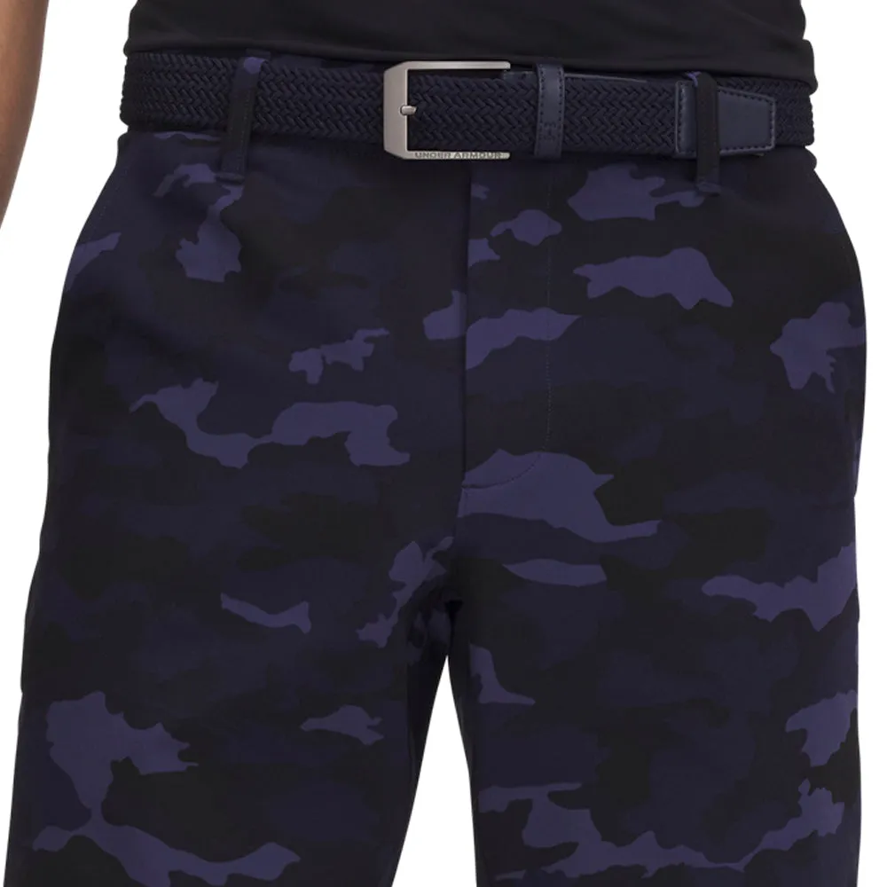 Warm Mood Thermal Regulating Fabric Under Armour Drive Printed Tapered Shorts - Midnight Navy/Halo Gray
