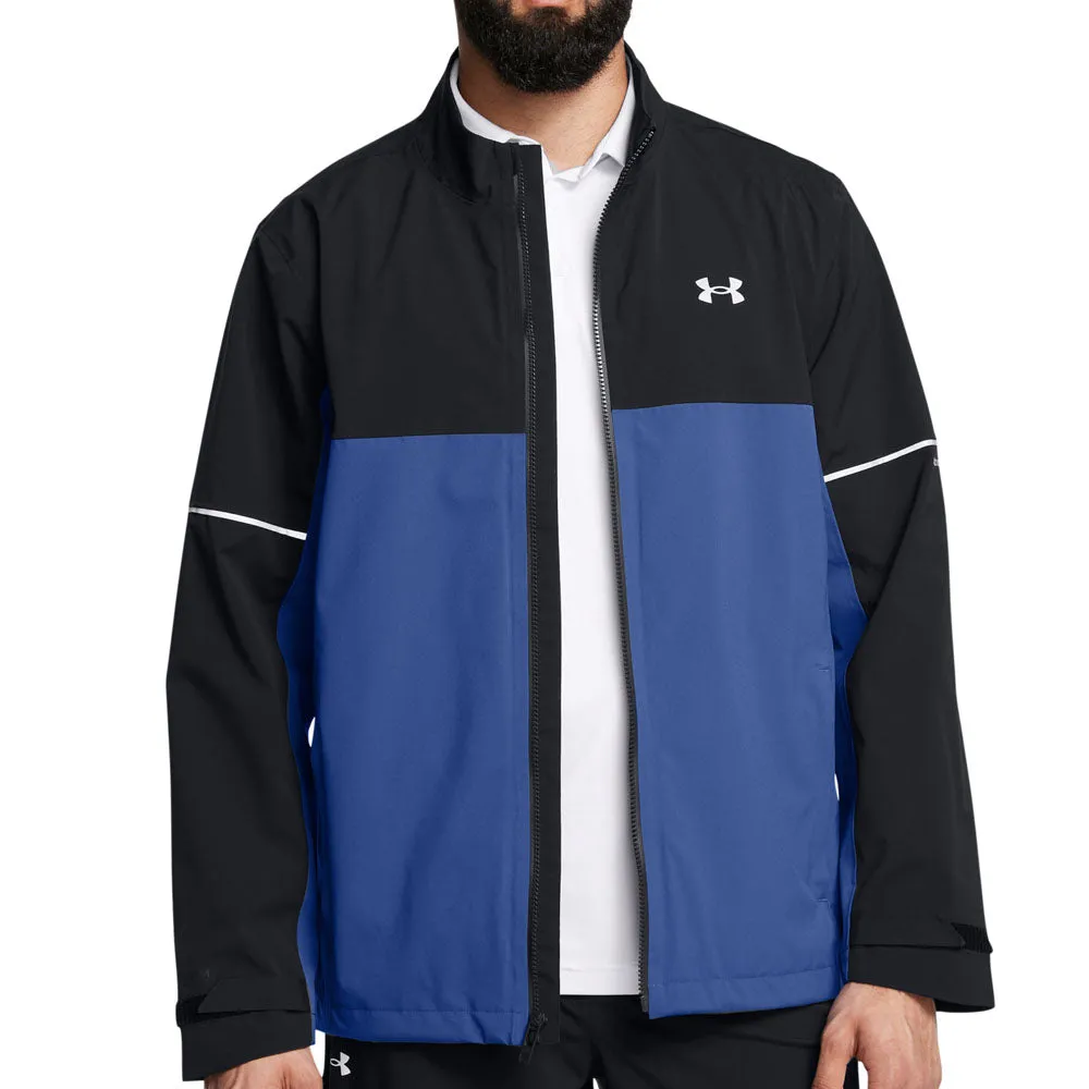 Under Armour Drive Rain Waterproof Jacket - Black/Tech Blue Practical Cold Piece