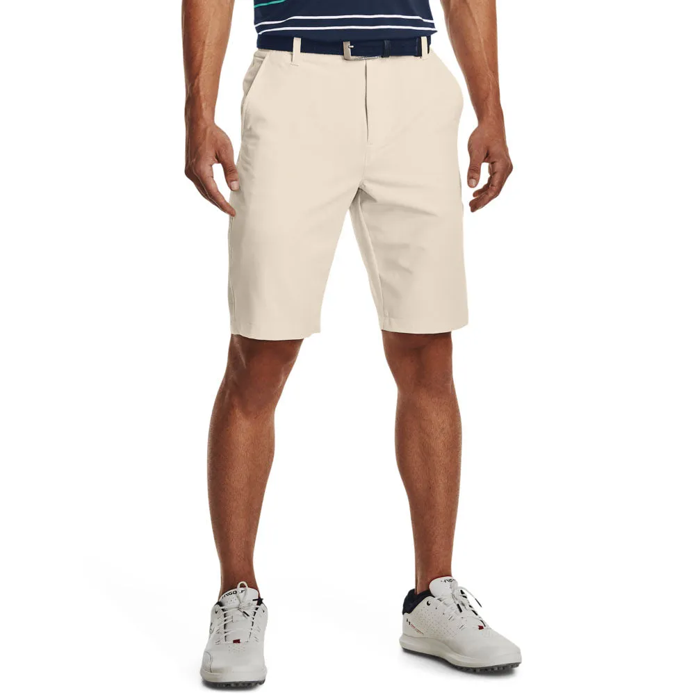 Layered Panel Design Floral Print Under Armour Drive Taper Shorts - Summit White