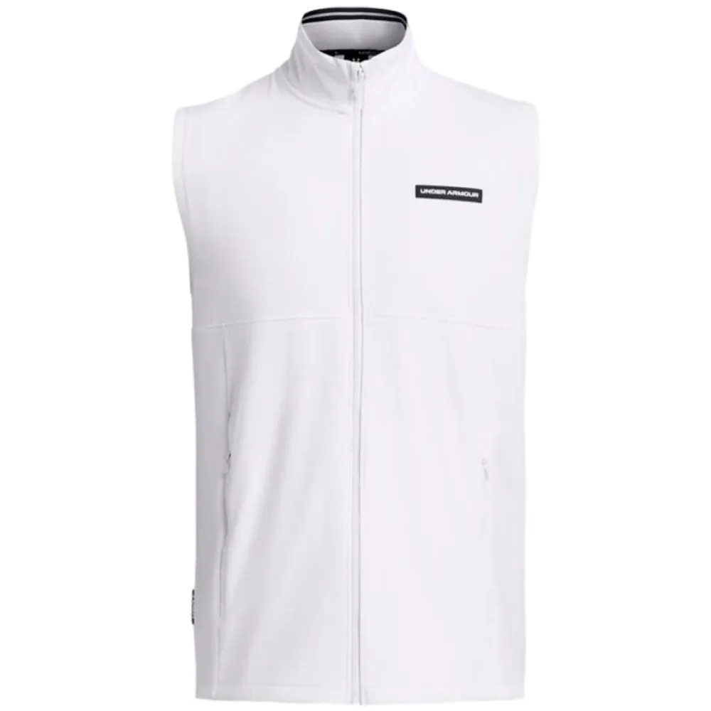 Moisture Wicking Tech Silk Under Armour Storm Daytona Vest - White/Black/White