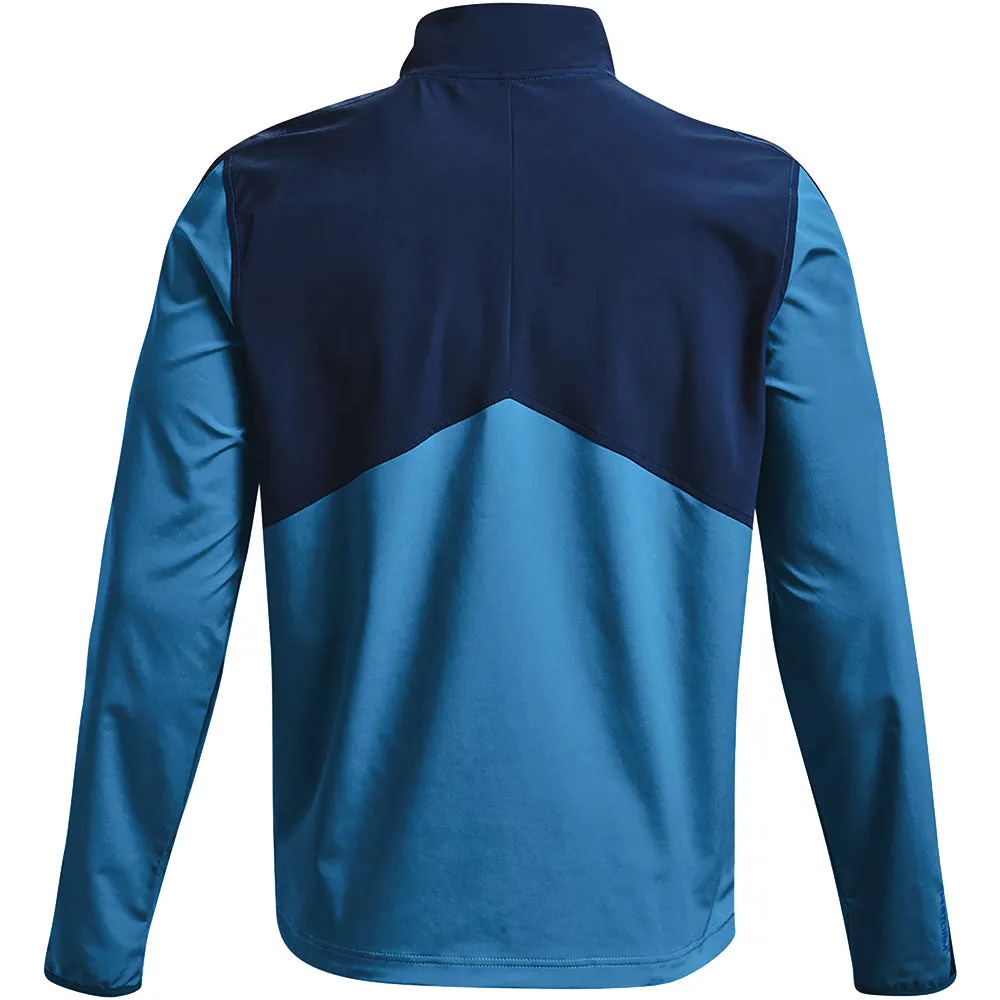 Low Profile Collar Design Under Armour Storm Windstrike 1/2 Zip Jacket - Cruise Blue/Fresco Blue