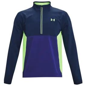 Windproof Thermal Shell Under Armour Storm Windstrike 1/2 Zip Windproof Jacket - Regal/Academy/Summer Lime