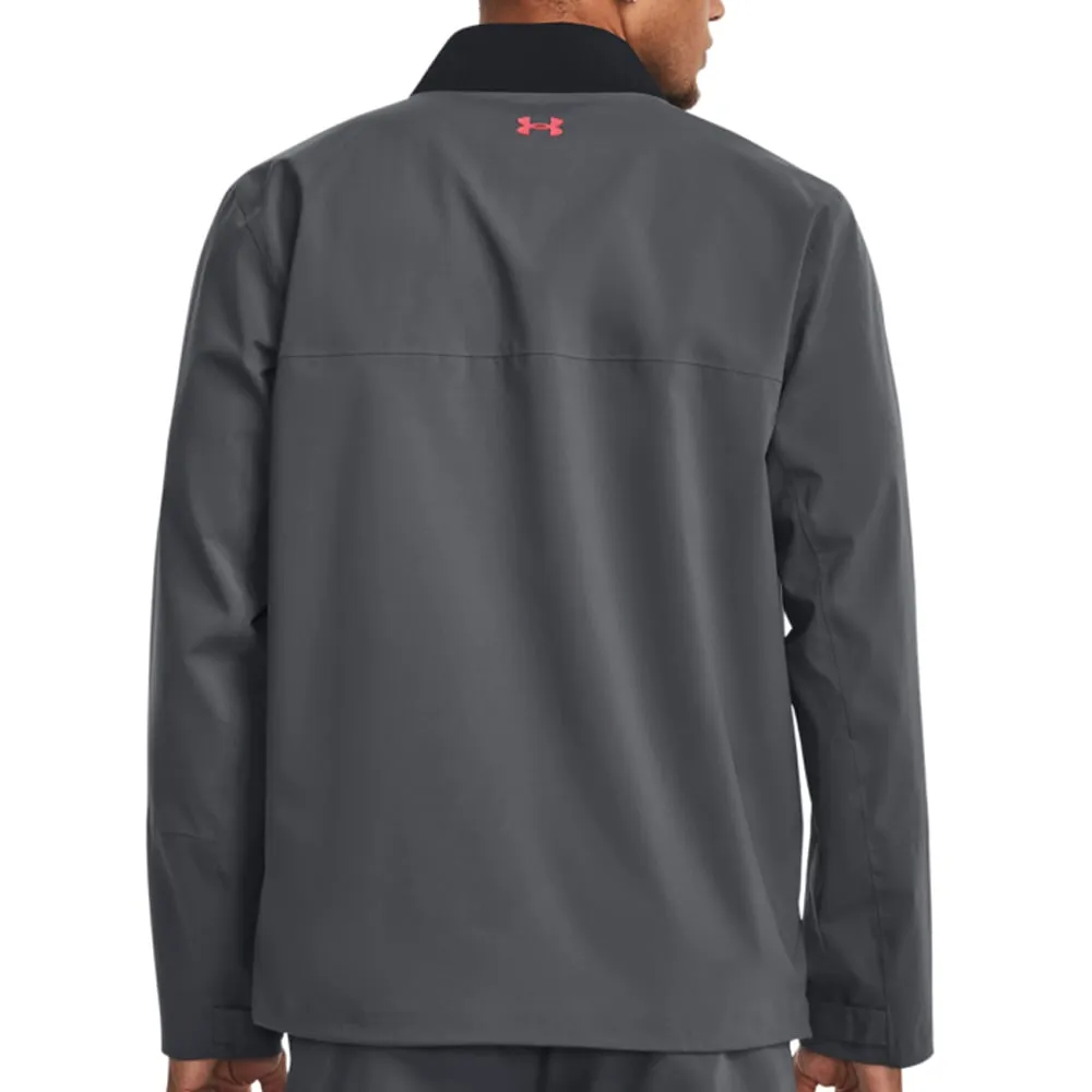 Utility Pockets Under Armour Stormproof 3.0 Waterproof Jacket - Black/Pitch Grey