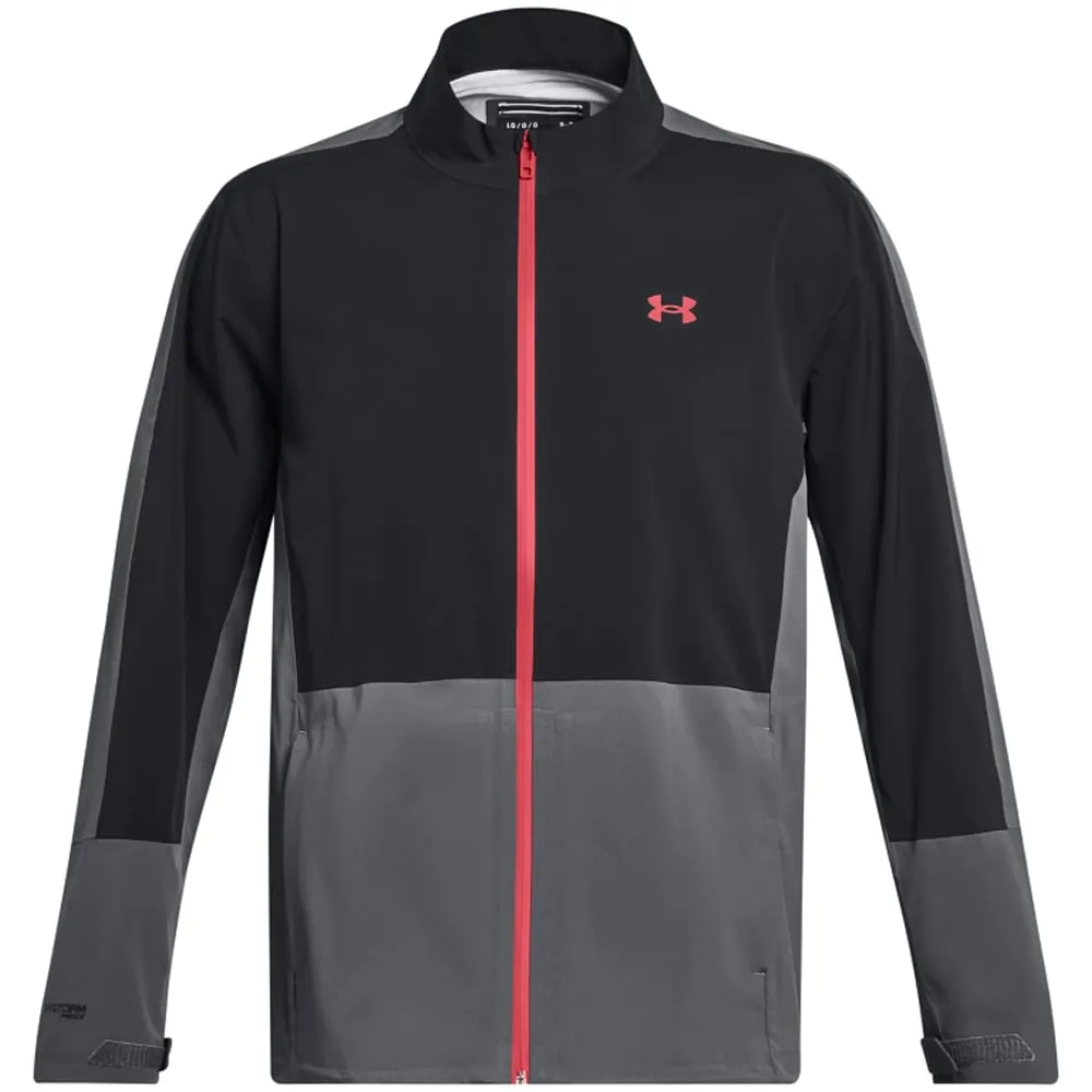 Adjustable Drawstring Waist Under Armour Stormproof 3.0 Waterproof Jacket - Black/Pitch Grey