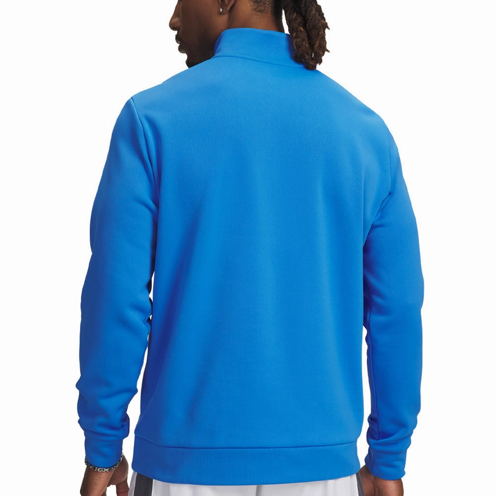 Fashionable Under Armour Armour Fleece 1/4 Zip Pullover - Blue Atlantis/White