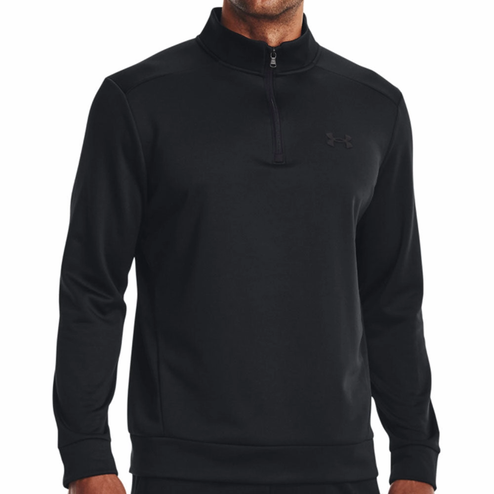 Under Armour Armour Fleece 1/4 Zip Sweater - Black old people