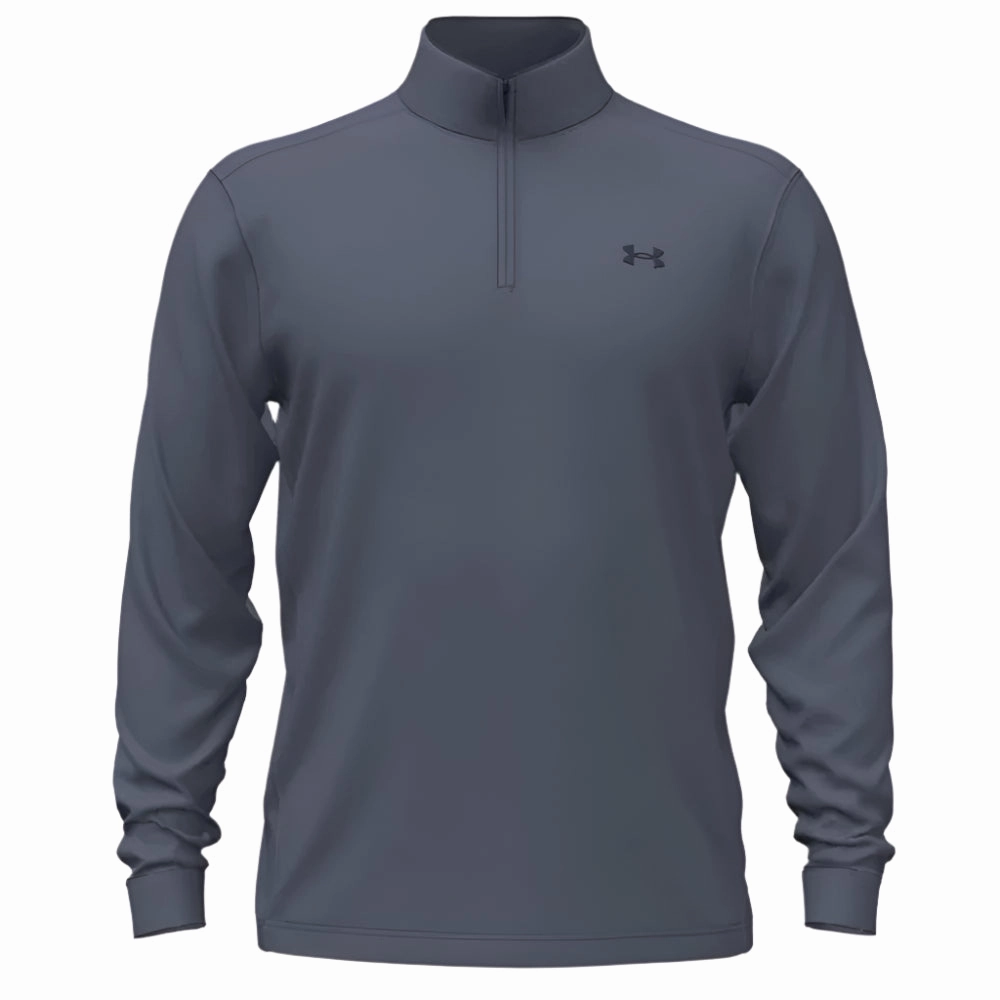 Gym Wear Under Armour Drive 1/4 Zip Pullover - Downpour Grey/Midnight Navy/Midnight Navy
