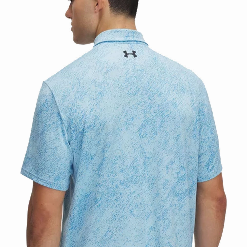 Thermal Regulation Layer Under Armour Drive Jacquard Polo Shirt - Stream/Ether Blue/Black