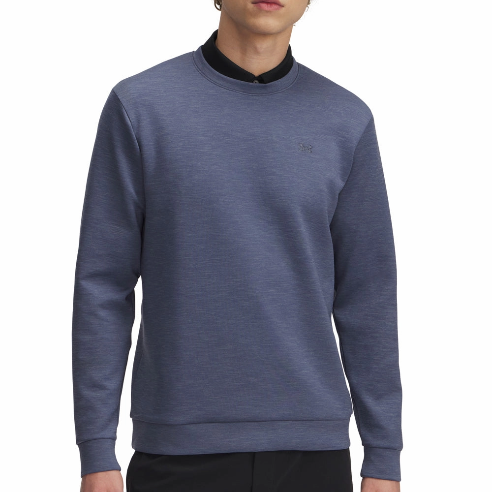 Under Armour Drive Midlayer Crewneck Pullover - Downpour Grey/Gravel/Downpour Grey Fashion Layer Travel Minimal
