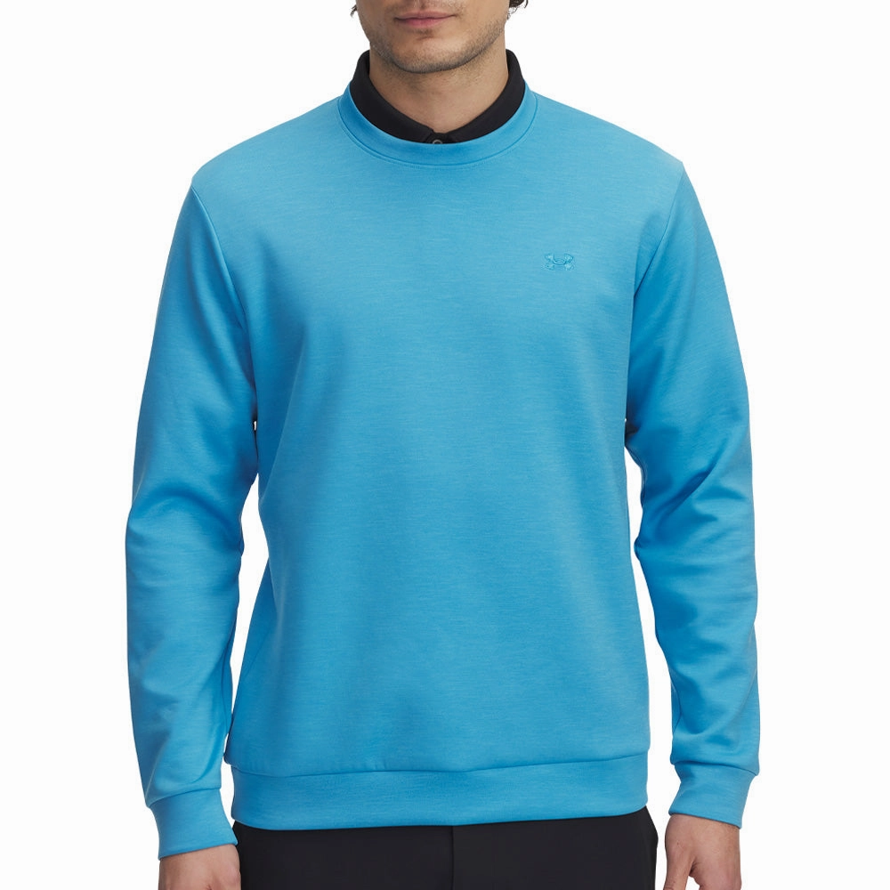 Long Sleeve Breathable Material Under Armour Drive Midlayer Crewneck Pullover - Ether Blue/Ether Blue