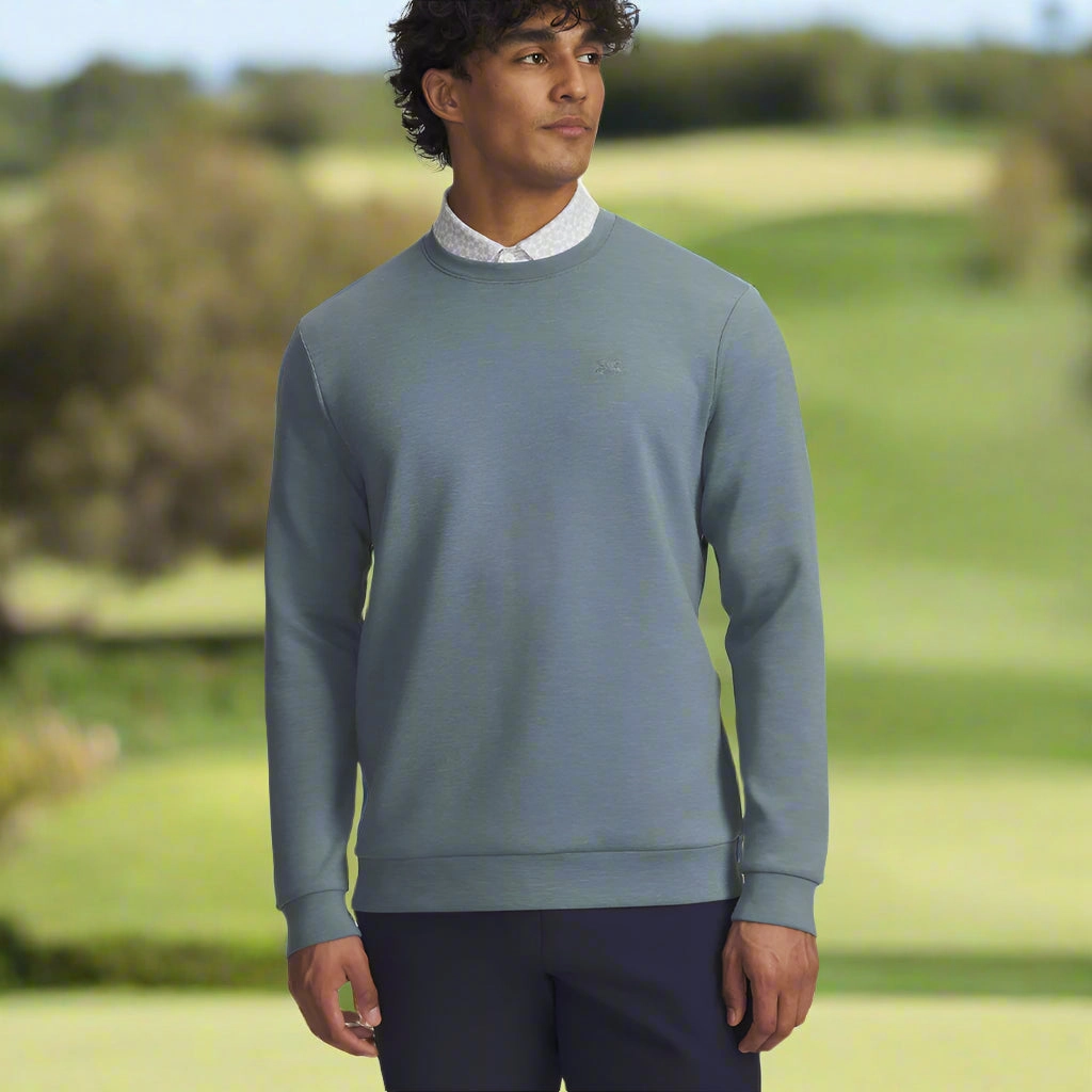 Handmade Under Armour Drive Midlayer Crewneck Pullover - Jasper Blue