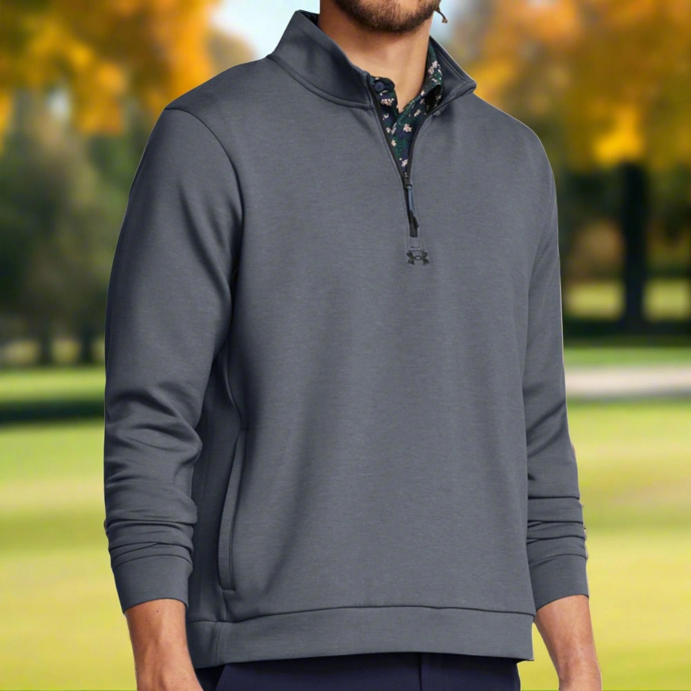Under Armour Drive Midlayer Pullover - Downpour Gray/Gravel logoed product personalization