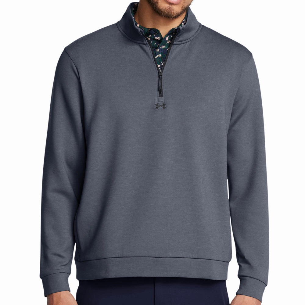 Under Armour Drive Midlayer Pullover - Downpour Gray/Gravel Short Sleeve Layer Up