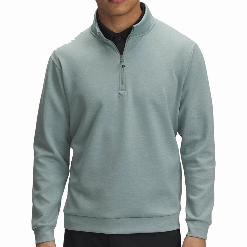 UV Protection Under Armour Drive Midlayer Pullover - Silica Green/Hydro Green/Silica Green