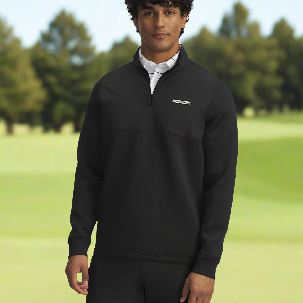 right for travel Smart Fashion Under Armour Drive Pro Hybrid 1/2 Zip Pullover - Black/Black
