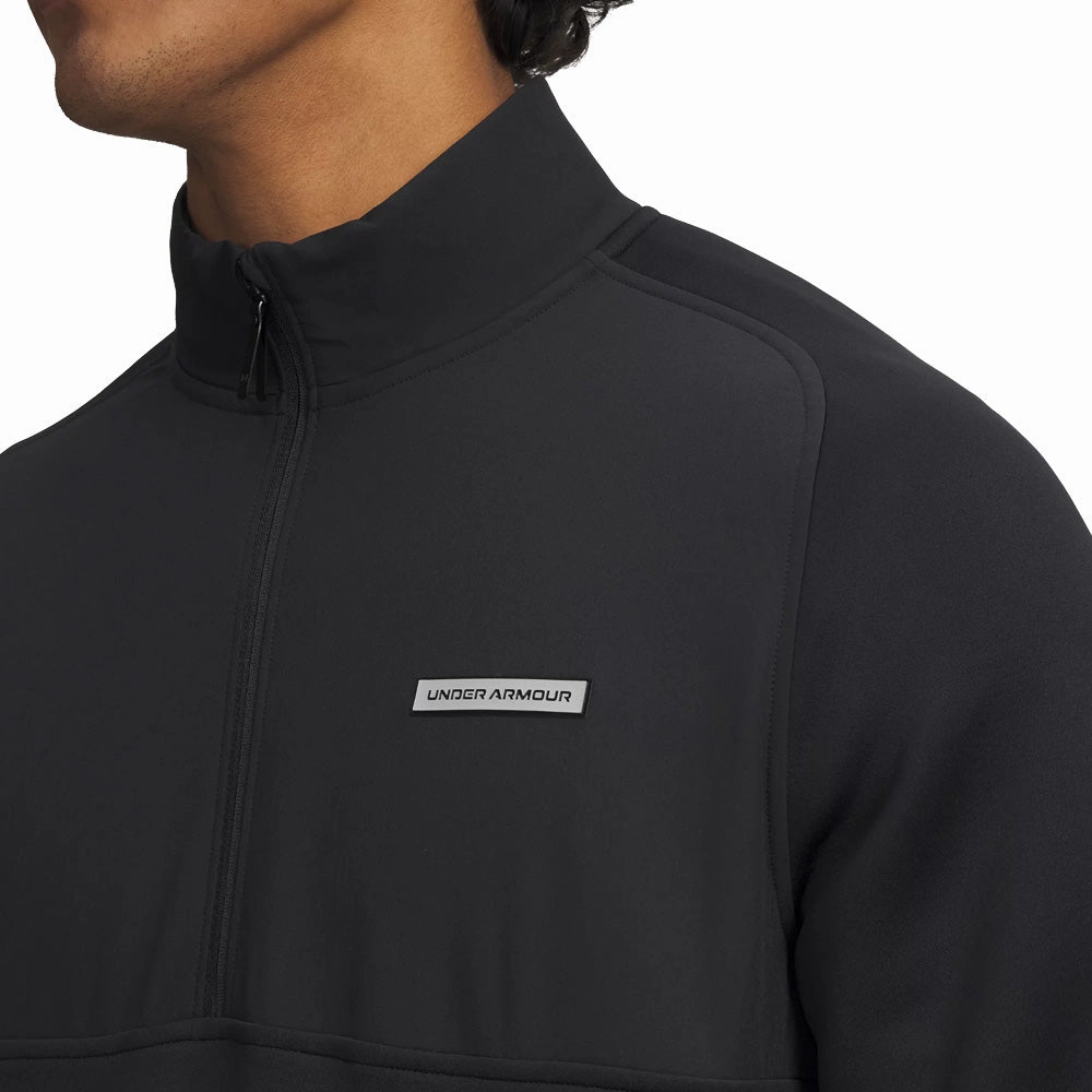 Relaxed Essentials Under Armour Drive Pro Hybrid 1/2 Zip Pullover - Black/Black