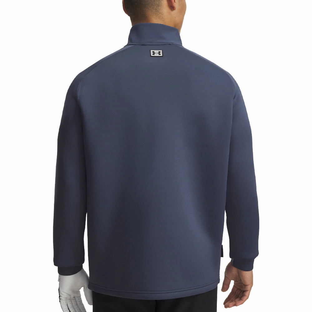 Cold-Weather Wear High-Quality Fabric Under Armour Drive Pro Hybrid 1/2 Zip Pullover - Downpour Gray/Black